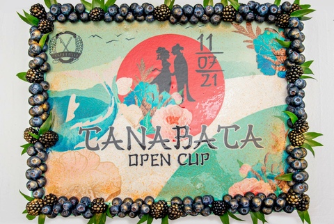 Праздничный торт на турнире Tanabata Open Cup 2021 в Целеево Гольф и Поло Клубе
